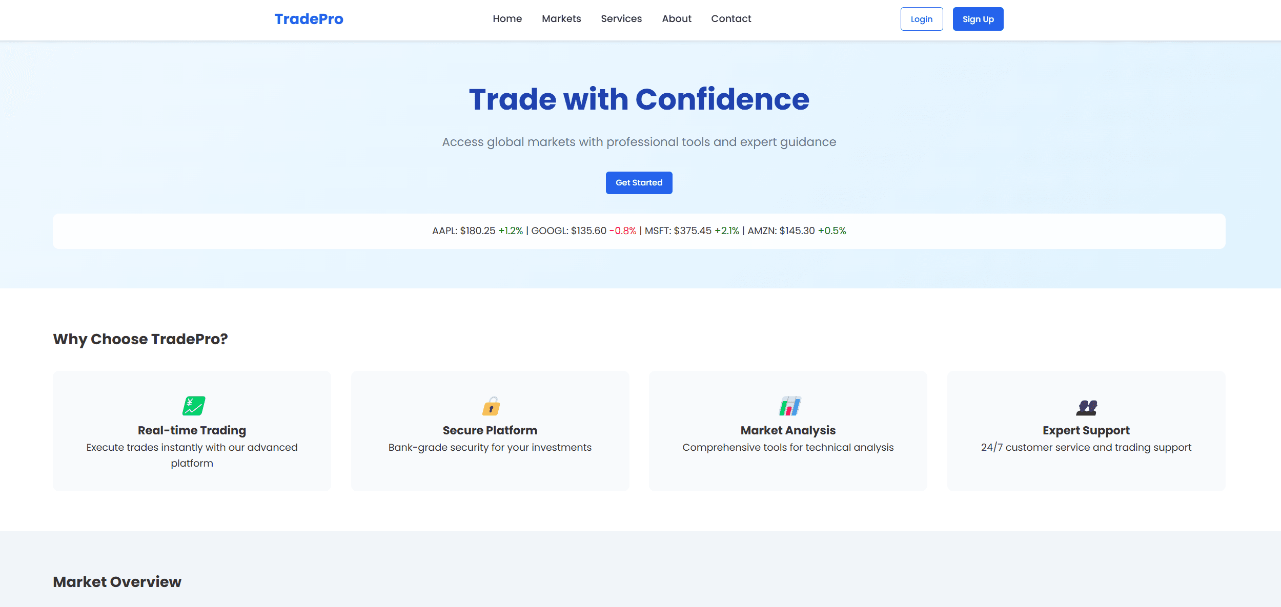 Trade Pro Landing